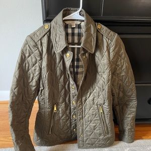 Burberry Quilted Olive Jacket Coat